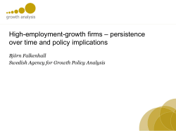 The dynamics of high-growth firms