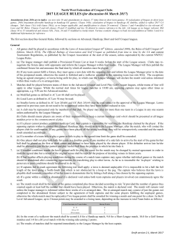 Croquet in the North West