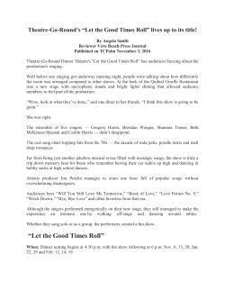 Let the Good Times Roll - Theatre Go Round Dinner Theatre