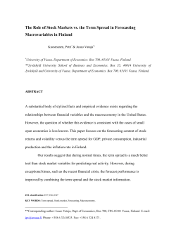 1 - Annual International Conference on Macroeconomic Analysis