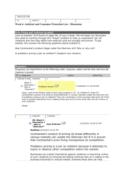 Price Fixing and Antitrust (graded)