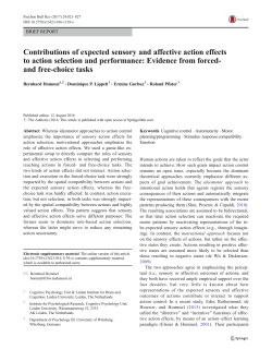 Contributions of expected sensory and affective action effects to