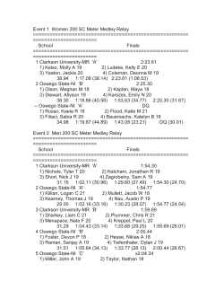 Event 1 Women 200 SC Meter Medley Relay