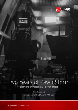 Two Years of Pawn Storm Examining an Increasingly