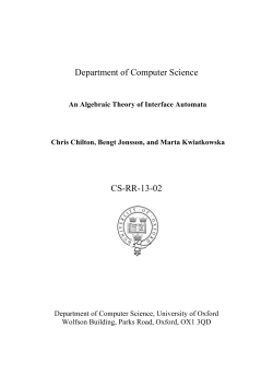 Department of Computer Science CS-RR-13-02