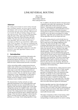 5 Temporally ordered routing algorithm