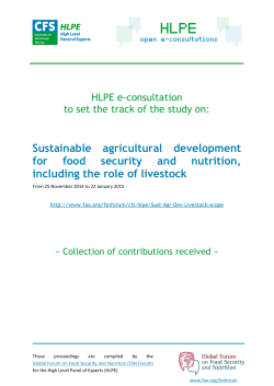 global forum on food security and nutrition