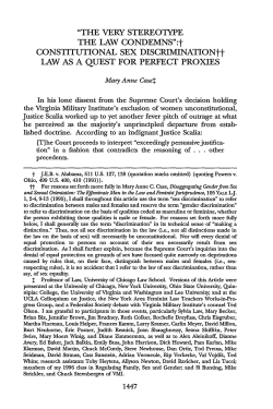 THE VERY STEREOTYPE THE LAW CONDEMNS