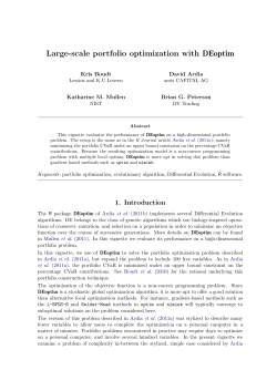 Large-scale portfolio optimization with DEoptim