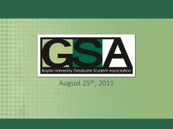 Sarah Lake – GSA VP Last Year`s Highlights