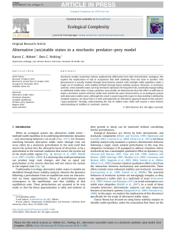 Alternative (un)stable states in a stochastic predator&ndash;prey model