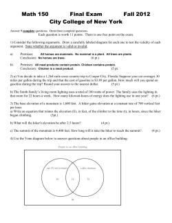 Math 150 Final Fall 12
