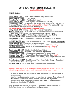 2016-2017 mpa tennis bulletin - Maine Principals Association