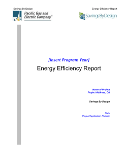 SBD EER Template - Pacific Gas and Electric Company