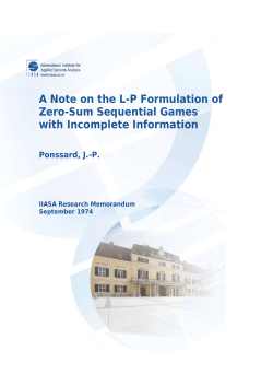 A Note on the L-P Formulation of Zero