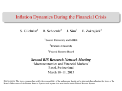 Inflation dynamics during the financial crisis