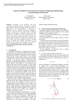 Analysis of Influence of External Load Variation of High Speed Ball