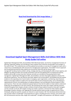 Applied Sport Management Skills-2nd