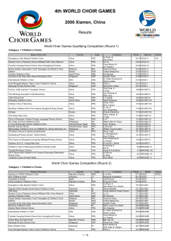 4th WORLD CHOIR GAMES