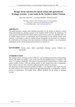 Design storm selection for mixed urban and agricultural drainage