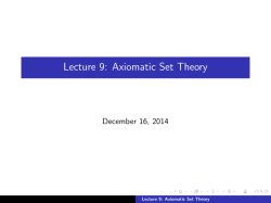 Axioms of set theory