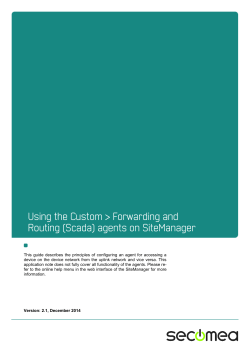 Using the Custom > Forwarding and Routing (Scada)