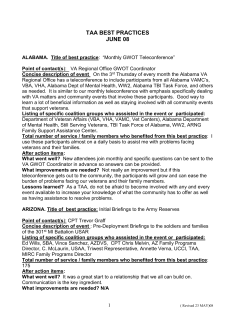 AL Title of best practice - Transition Assistance Advisors
