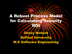 A Robust Process Model for Calculating Security