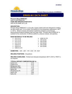 ER80S-Ni1 DATA SHEET