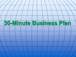 30-Minute Business Plan