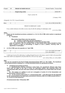 Cap 6E - PROOF OF DEBTS RULES