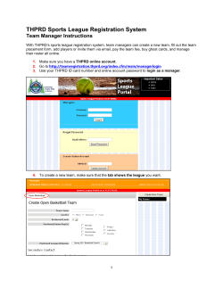 THPRD Sports League Registration System