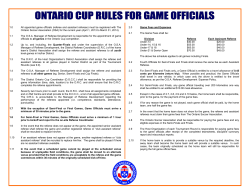 2.0 Game Fees and Expenses 2.1 The Game Fees shall be: Division