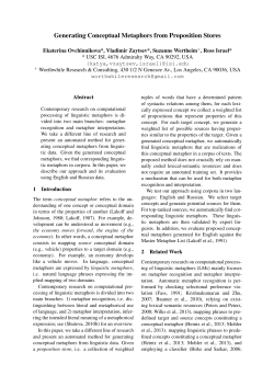 Generating Conceptual Metaphors from Proposition Stores