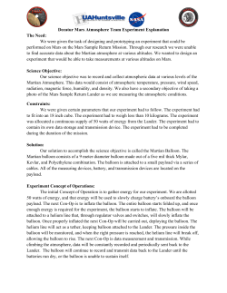 Decatur Mars Atmosphere Team Experiment