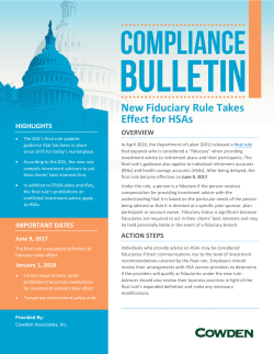 New Fiduciary Rule Takes Effect for HSAs