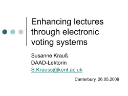 Enhancing lectures through personal response systems [31]