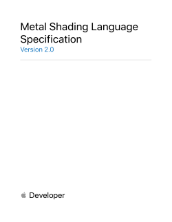 Metal Shading Language Specification