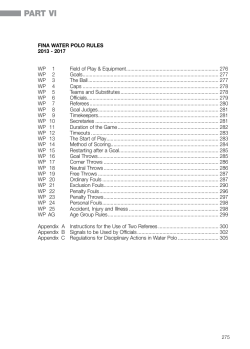 2013-2017 FINA water polo rules
