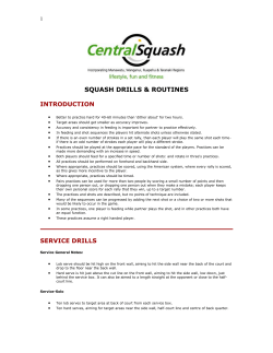 Squash Drills - Central Squash