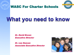 Real Purpose of WASC Visit - California Charter Schools Conference