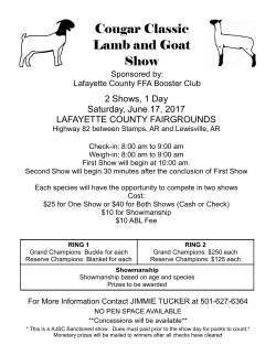 Cougar Classic Lamb and Goat Show