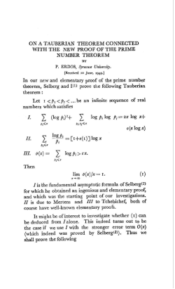 ON A TAUBERIAN THEOREM CONNECTED WITH THE NEW