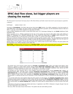SPAC deal flow slows, but bigger players are