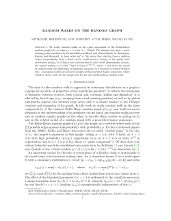 Random walks on the random graph