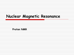 Nuclear Magnetic Resonance