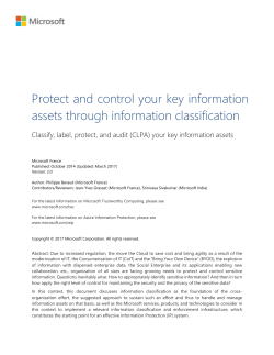 Protect and control your key information assets