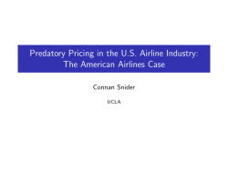 Predatory Pricing in the U.S. Airline Industry: The American Airlines