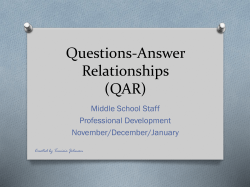 Questions-Answer Relationships (QAR)