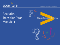 Analytics Transition Year Module 4